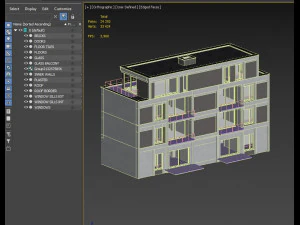 Modern Apartment Building 1 3D Model