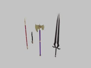 Fantasy Melee Weapons Pack 3D Модель