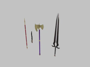 Fantasy Melee Weapons Pack 3D Model