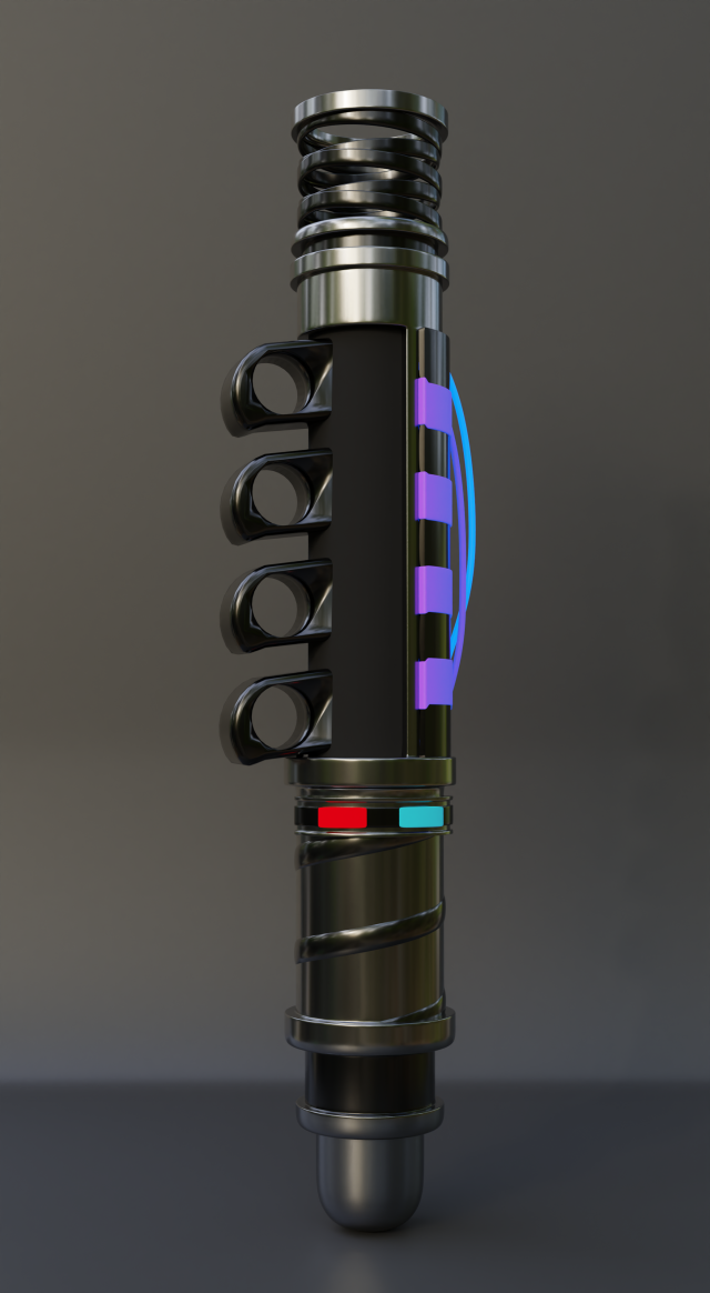 Starkiller Inspired Lightsaber 3D मॉडल .c4d .max .obj .3ds .fbx .stl .blend 
