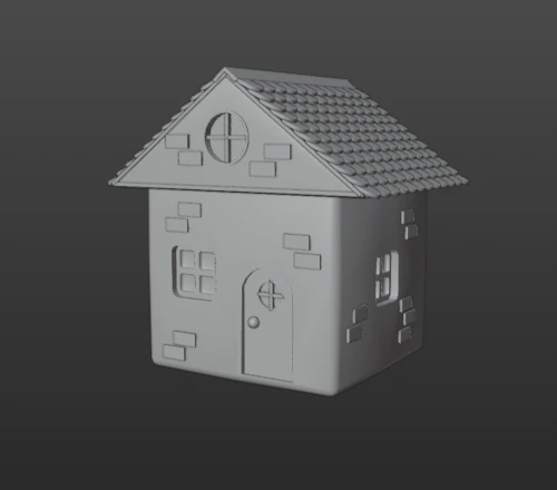 Cartoon house 3D Model .c4d .max .obj .3ds .fbx .stl .blend 