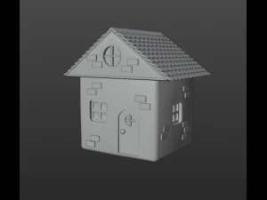 कार्टून घर 3D मॉडल