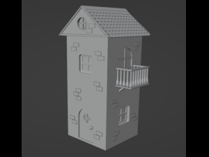 Two-storey cartoon house 3D 模型
