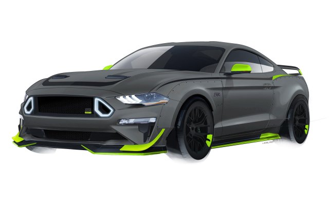 Mustang RTR widebody Model 3D .c4d .max .obj .3ds .fbx .stl .blend 