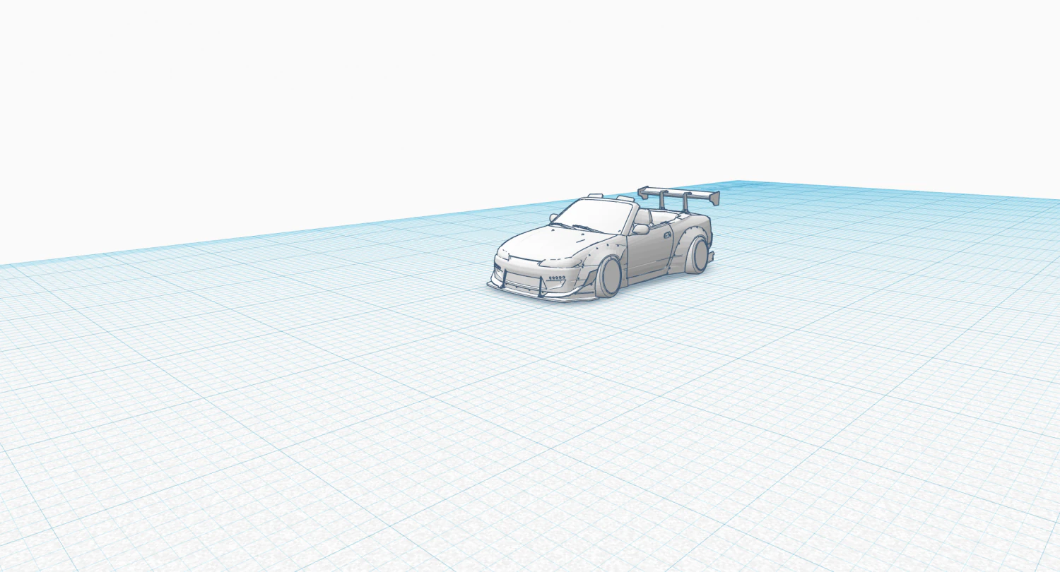 1999 Silvia widedbody 3D Model .c4d .max .obj .3ds .fbx .stl .blend