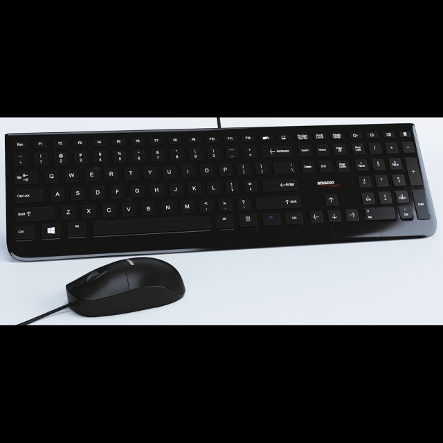 Keyboard and Mause Kit Amazon - 4k Texture Modelo 3D .c4d .max .obj .3ds .fbx .stl .blend 