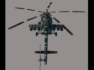 Elicottero d'attacco Modello 3D