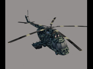 Attack helicopter 3D 模型