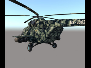 Attack helicopter 3D 模型