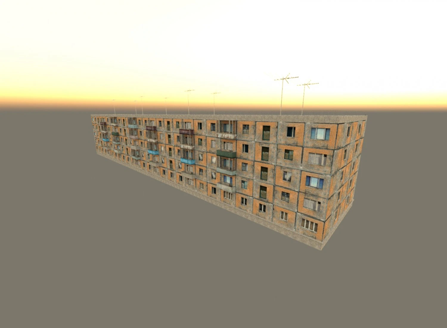 Old building 3D Model .c4d .max .obj .3ds .fbx .stl .blend 