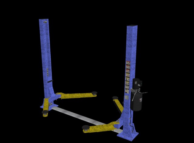 Car lift 3D Model .c4d .max .obj .3ds .fbx .stl .blend 