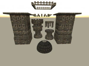 Castelo modular Modelo 3D