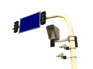 Traffic lights set modular 3D Model