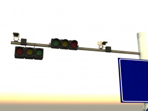 Traffic lights set modular 3D Model