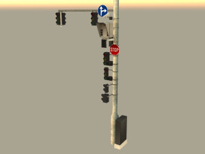 Traffic lights set modular 3D Model