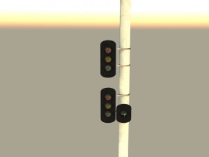 Traffic lights set modular 3D Model