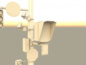 Traffic lights set modular 3D Model