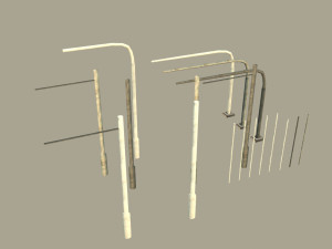 Traffic lights set modular 3D Model