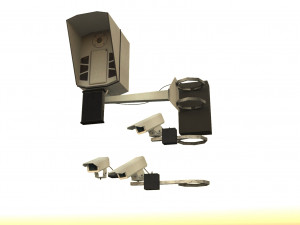 Traffic lights set modular 3D Model