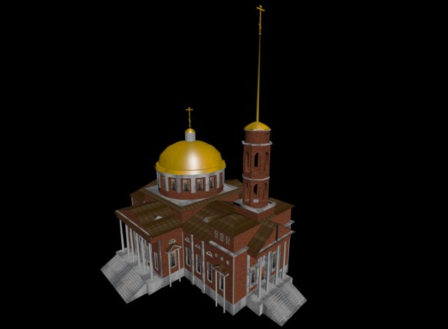 Low poly church Modelo 3D .c4d .max .obj .3ds .fbx .stl .blend 