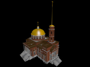Low poly church 3Dモデル