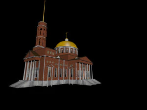 Laag poly kerk 3D Model