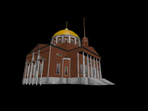 Laag poly kerk 3D Model