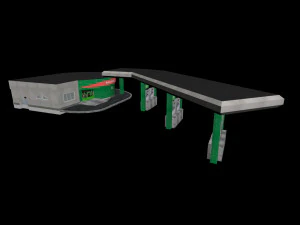 Posto de gasolina Modelo 3D