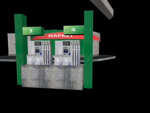 Gas station Modelo 3D