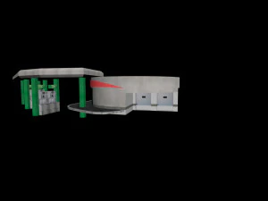 Station-service Modèle 3D