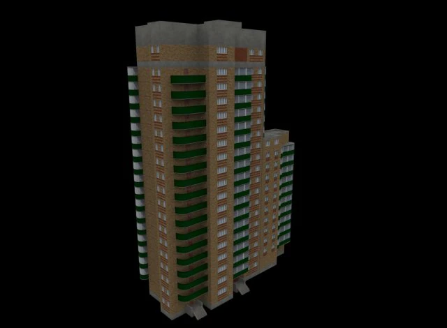 Pr&eacute;dio Modelo 3D .c4d .max .obj .3ds .fbx .stl .blend 