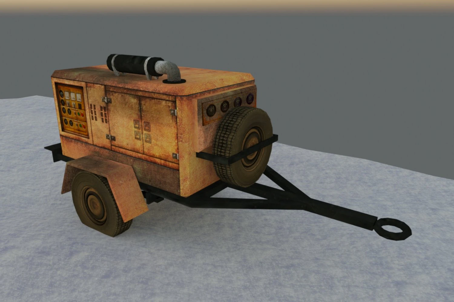Trailer generator 3D Model .c4d .max .obj .3ds .fbx .stl .blend 