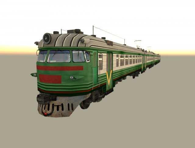 Train ER9 3D Модель .c4d .max .obj .3ds .fbx .stl .blend 