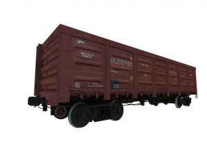 Old hopper cars 3D Model