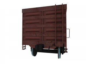 Old hopper cars 3D Model