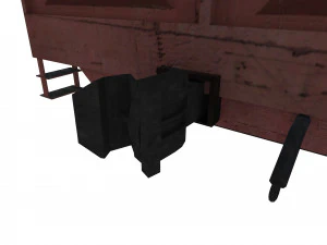 Old hopper cars 3D Model