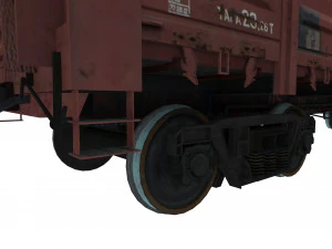 Old hopper cars 3D Model