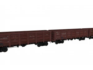 Old hopper cars 3D Model