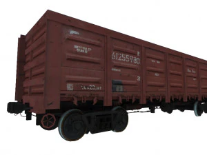 Old hopper cars 3D Model