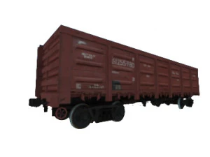 Old hopper cars 3D Model
