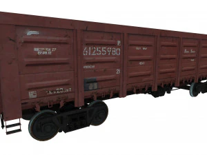 Old hopper cars 3D Model