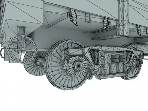 Old hopper cars 3D Model