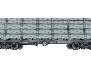 Old hopper cars 3D Model