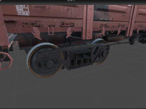 Old hopper cars 3D Model