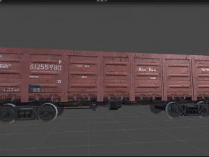 Old hopper cars 3D Model