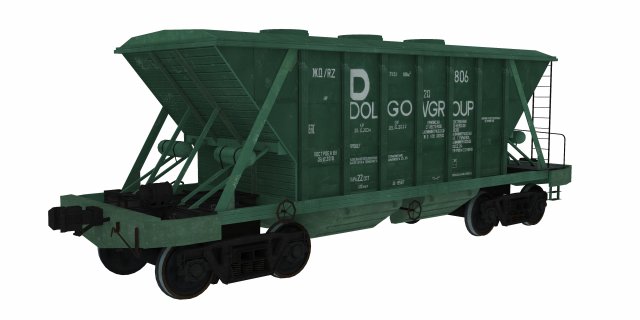 Railway Hopper Car Modello 3D .c4d .max .obj .3ds .fbx .stl .blend 