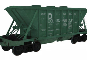 Railway Hopper Car 3D Model