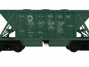 Railway Hopper Car 3D Model