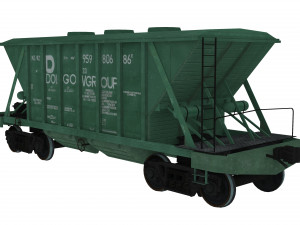 Railway Hopper Car Modello 3D