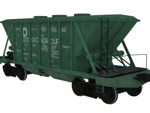 Railway Hopper Car 3D Model